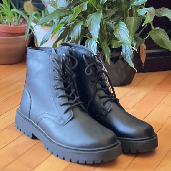 Zoo York Men’s Black Combat Boots Size 12 – Lace-Up & Side Zip Streetwear - Picture 3 of 13